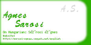 agnes sarosi business card